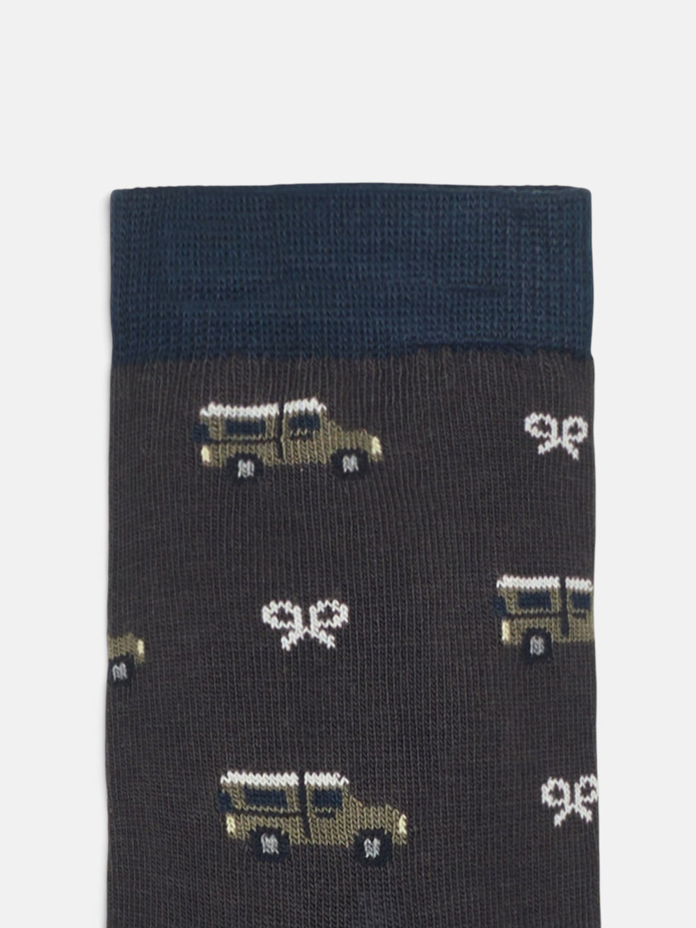 Calcetin kids coche marron