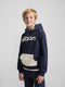 Sweat-shirt sportif pour enfants à capuche bleu marine