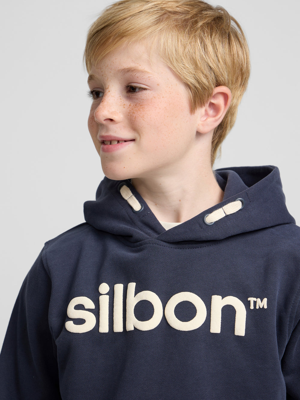 Sweat-shirt sportif pour enfants à capuche bleu marine