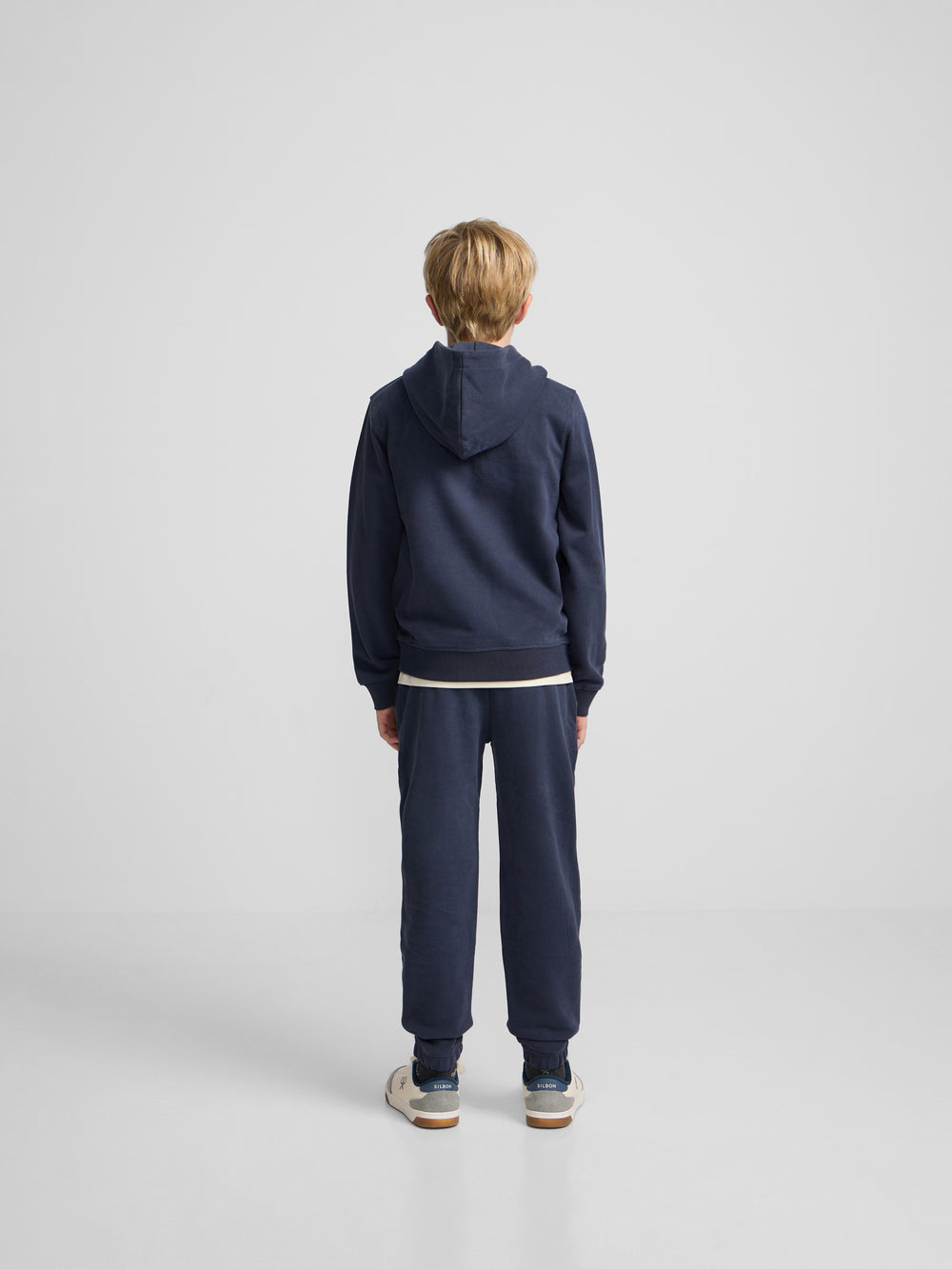 Sweat-shirt sportif pour enfants à capuche bleu marine