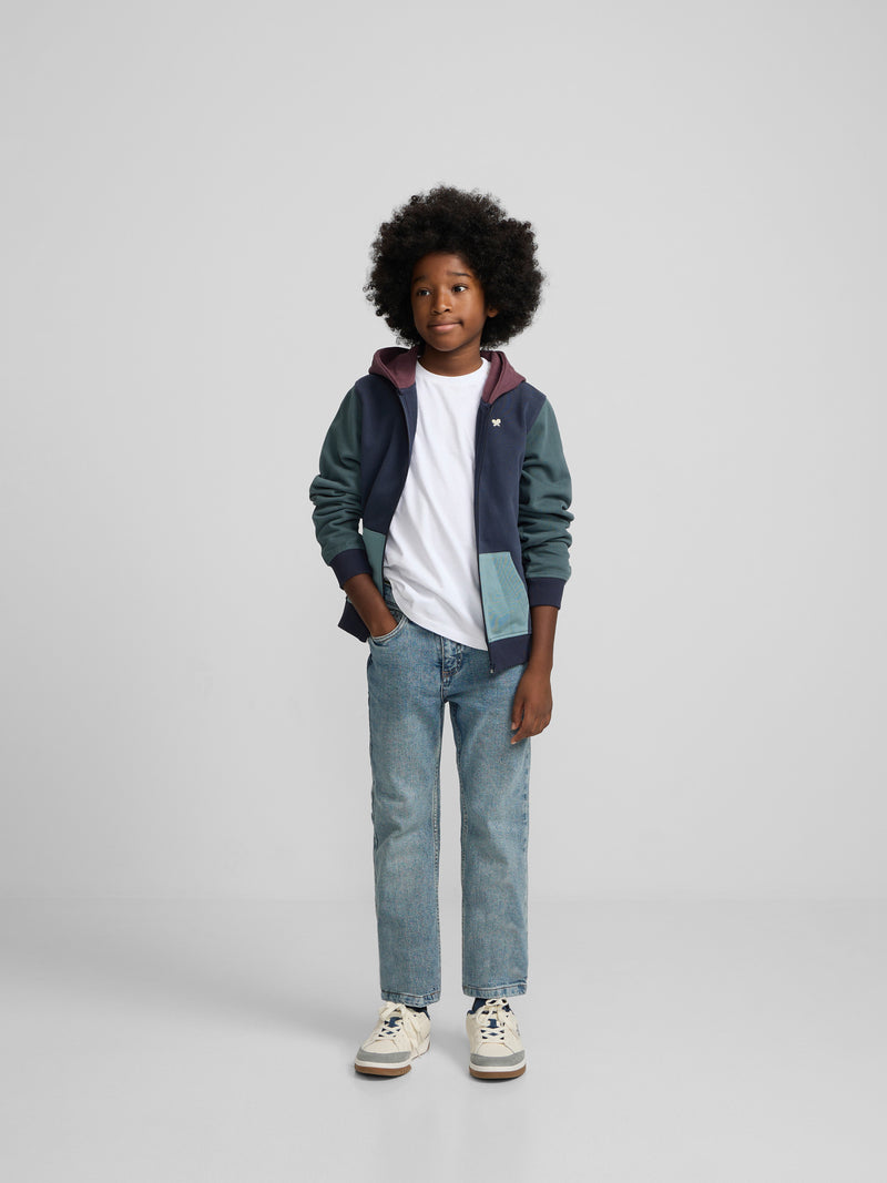 Sudadera kids deportiva multicolor marino