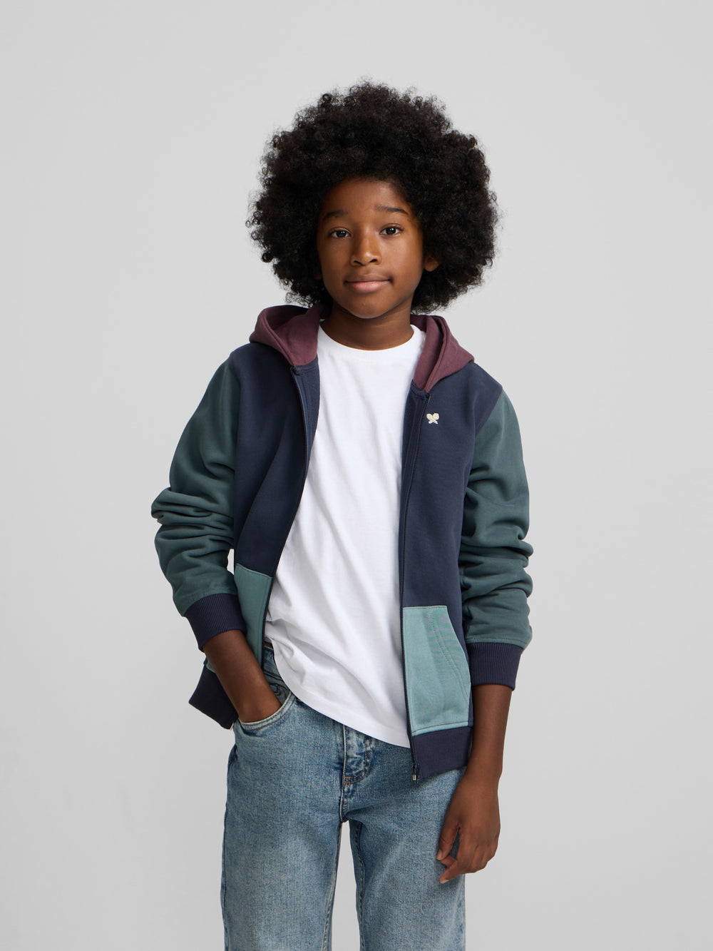 Sudadera kids deportiva multicolor marino