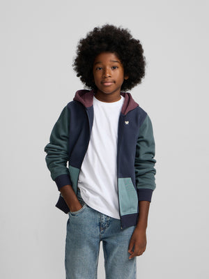 Sudadera kids deportiva multicolor marino
