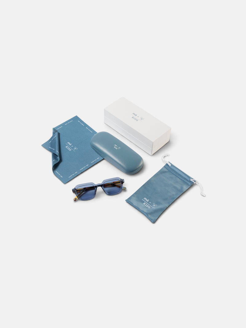 MoxSILBON Boy Multicolor Blue Sunglasses