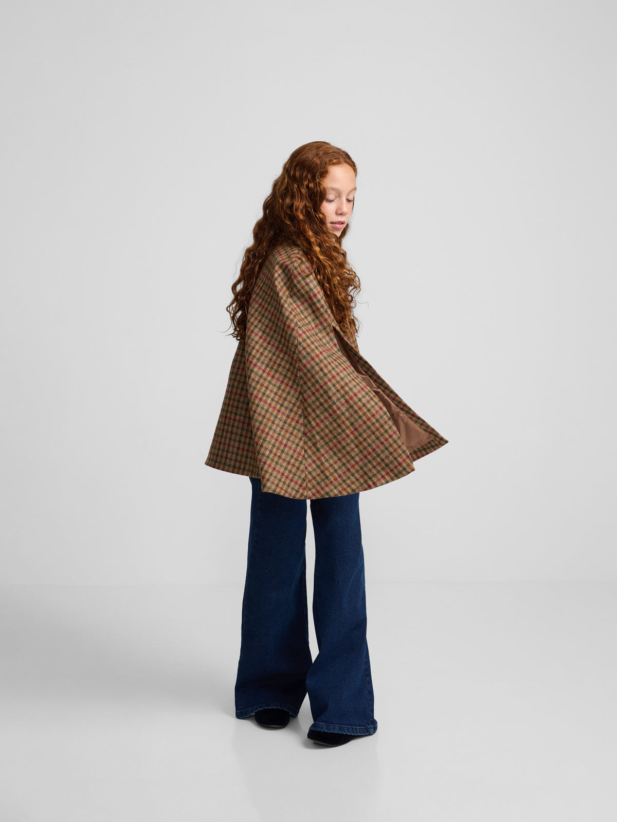 Capa girl cuadros marron