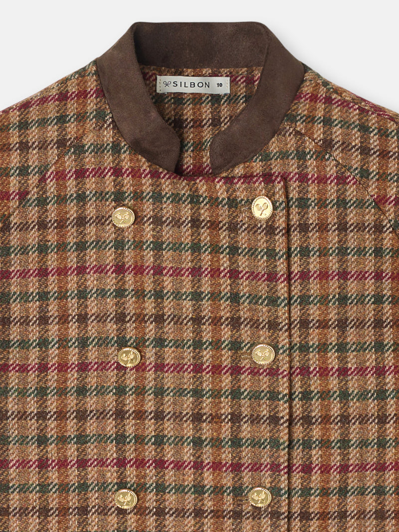 Capa girl cuadros marron