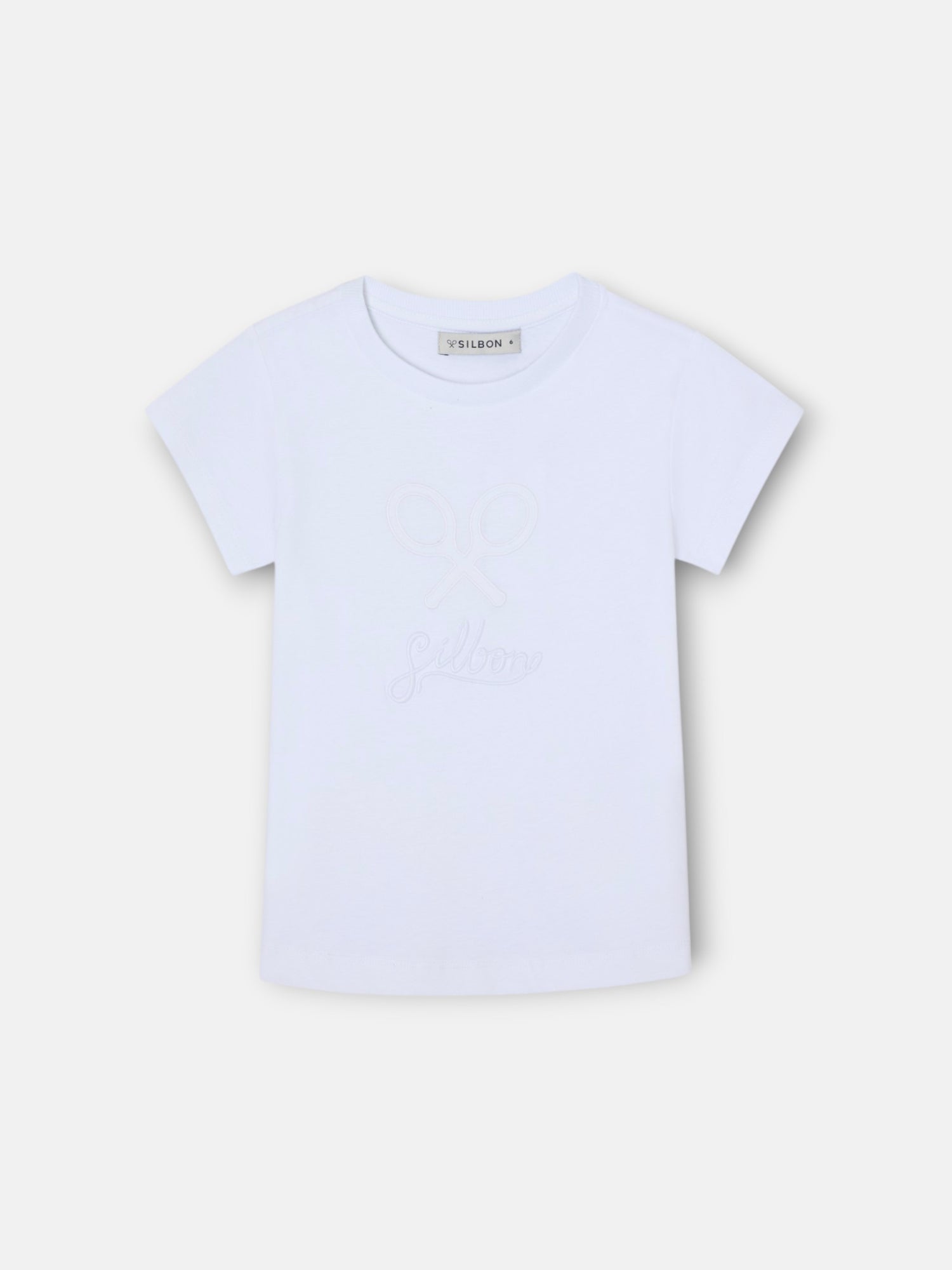 Girl's classic white Silbon t-shirt
