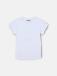 T-shirt fille Silbon classique blanc