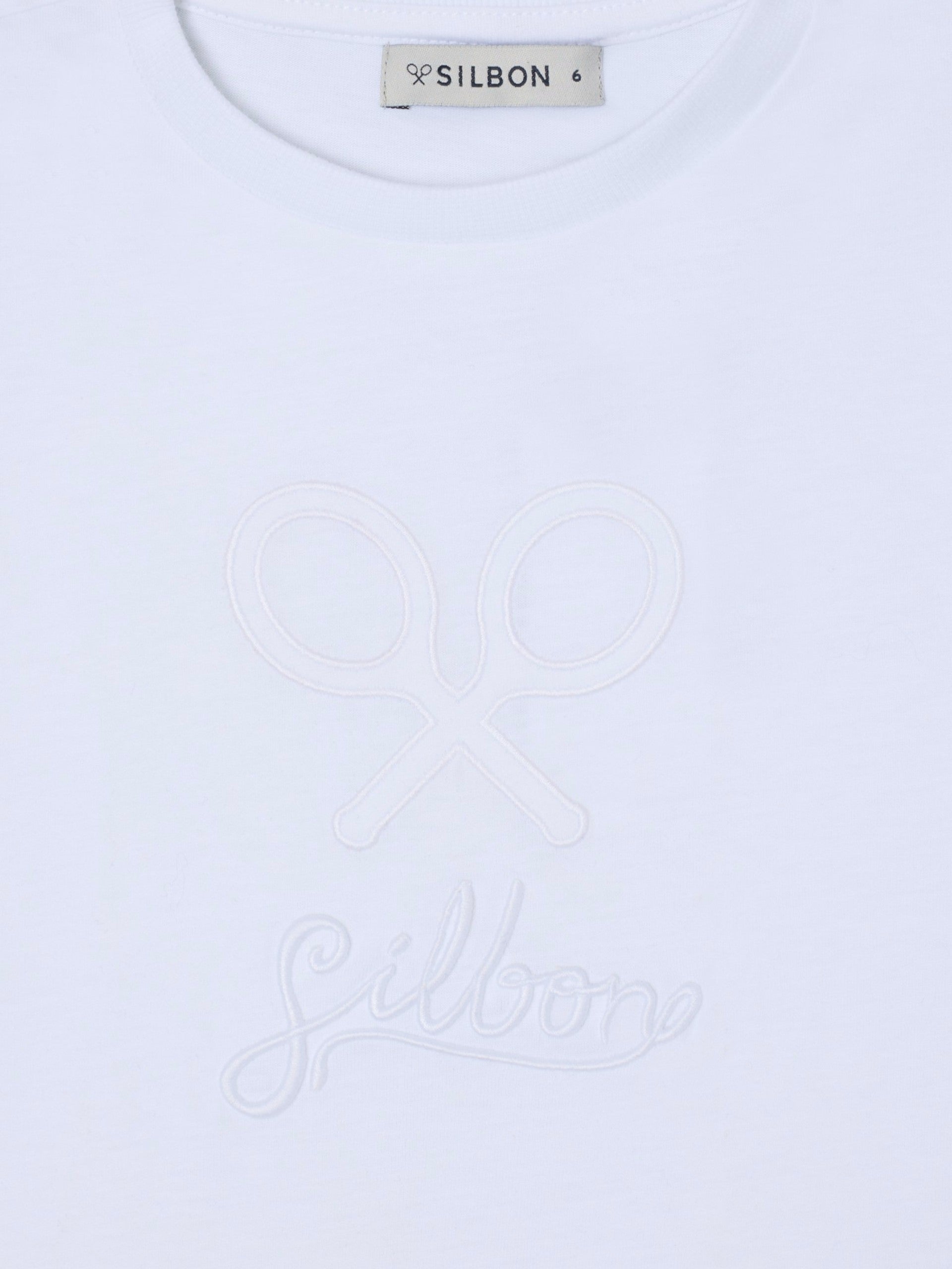 T-shirt fille Silbon classique blanc