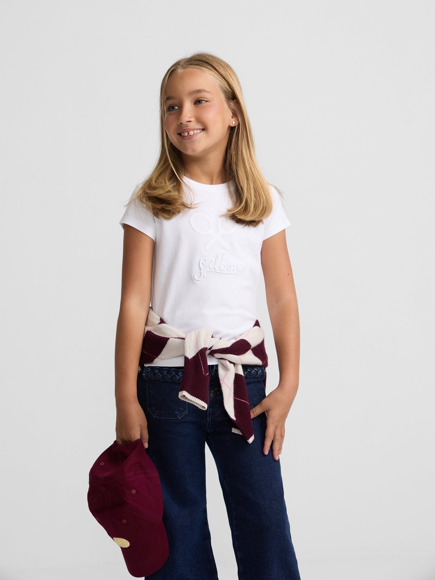 Camisola clássica branca girl silbon