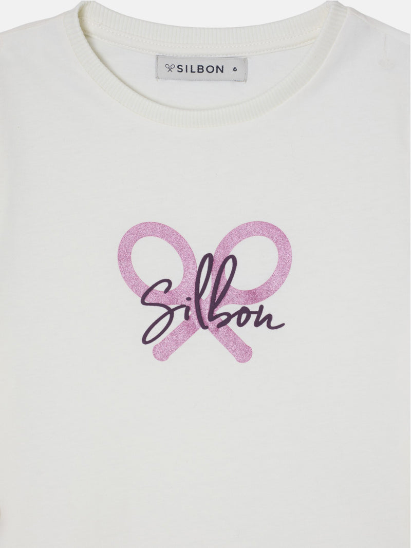 T-shirt girl silbon raquete silbon cru