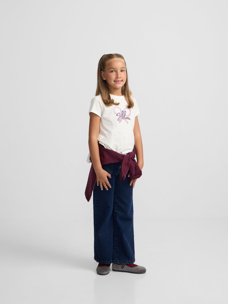 T-shirt girl silbon raquete silbon cru