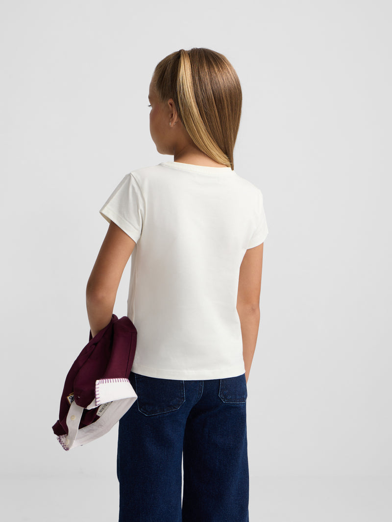 T-shirt girl silbon raquete silbon cru