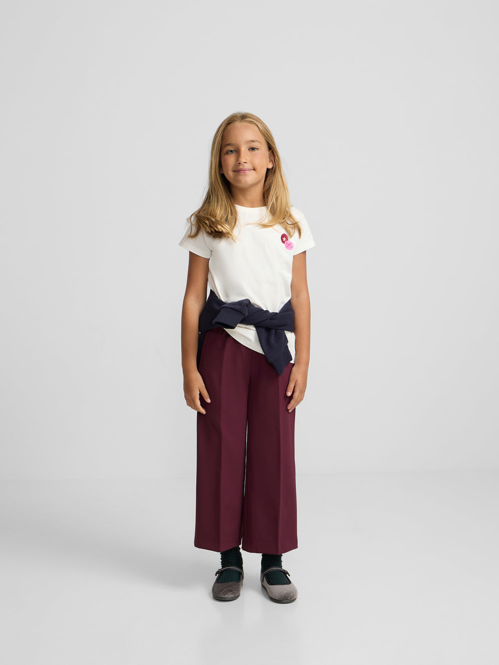 T-shirt girl patch raquetes branca