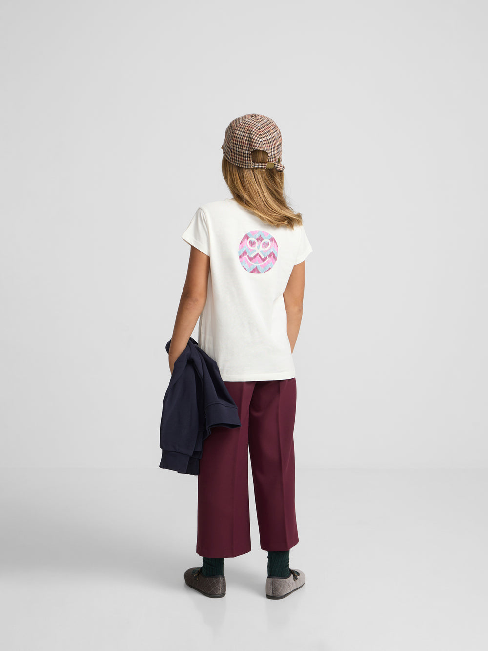 T-shirt girl patch raquetes branca