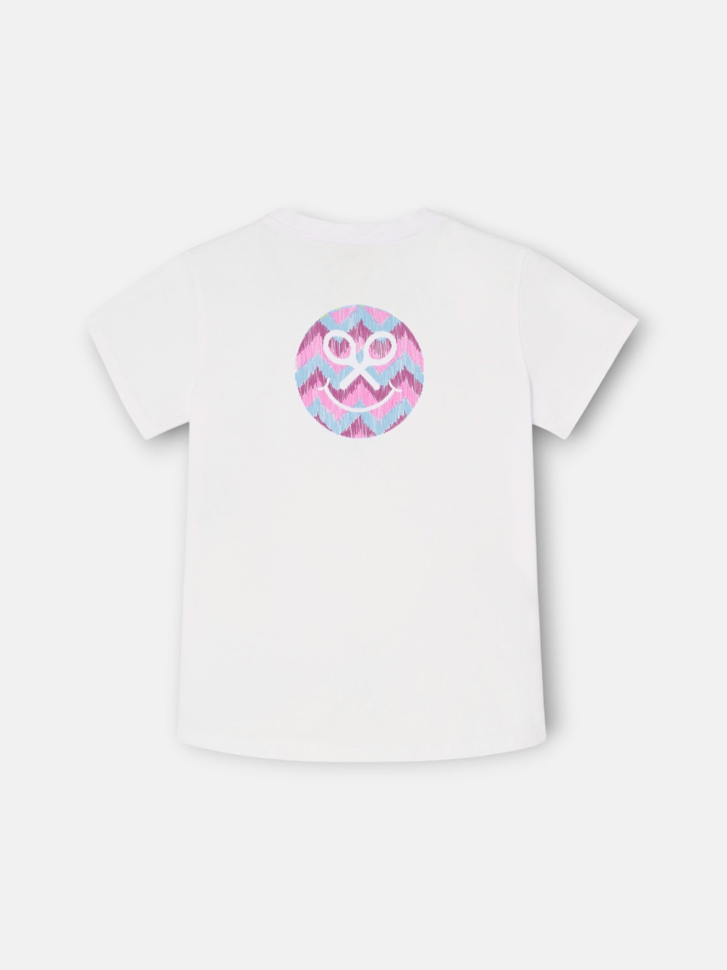 T-shirt girl patch raquetes branca
