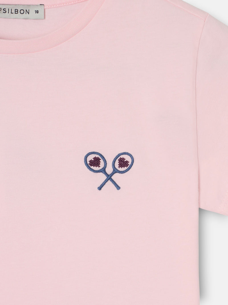 Camiseta girl lucky love rosa