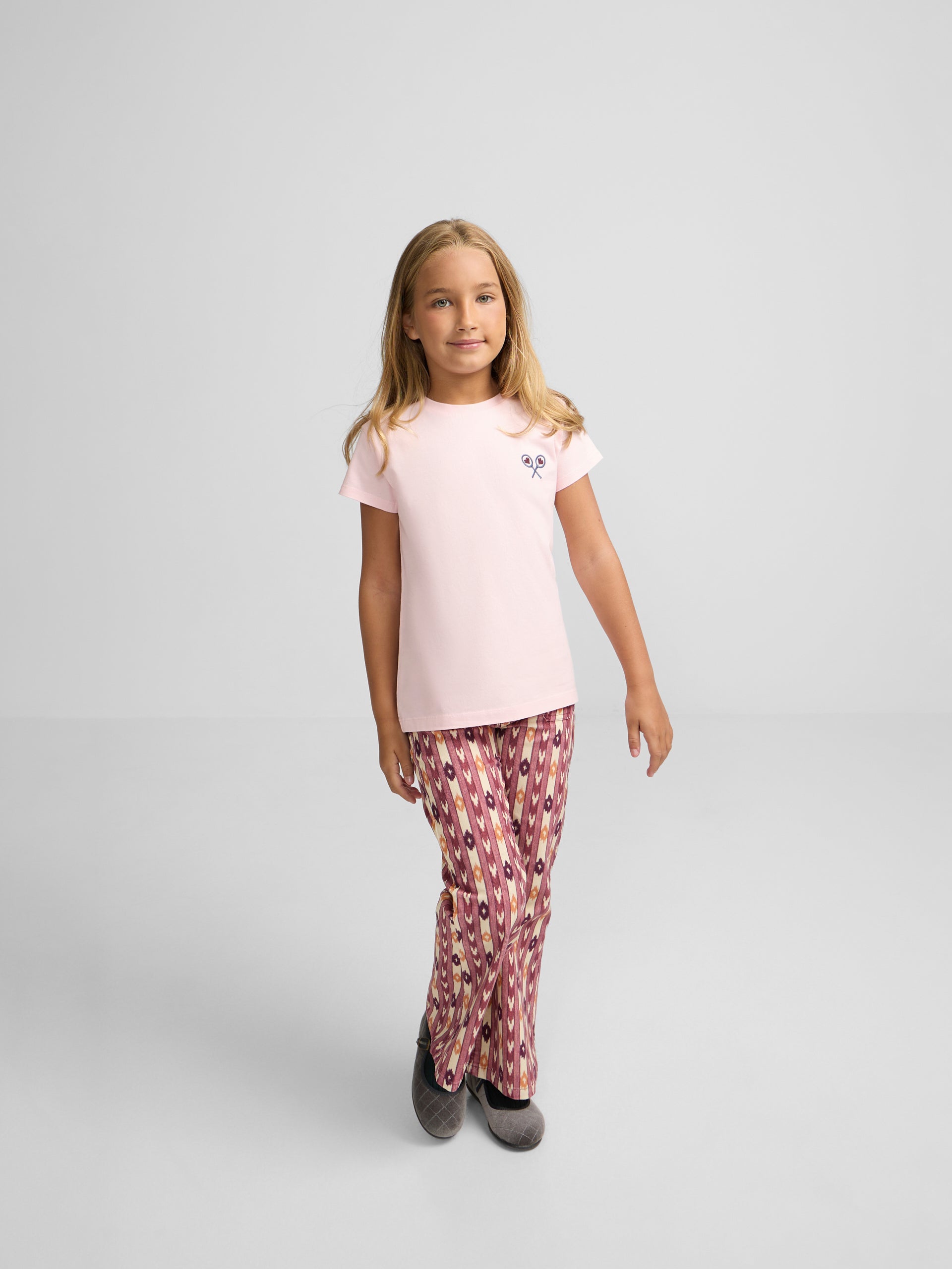 T-shirt girl lucky love rosa