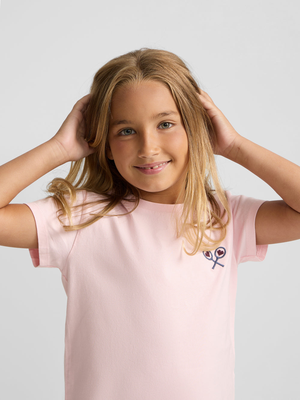 T-shirt girl lucky love rosa