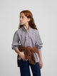 Camisa girl cuadros azul marino y blanco