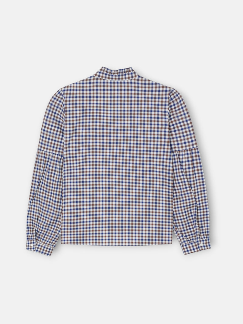 Camisa girl cuadros azul marino y blanco