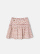Falda girl estampado flores rosa y blanco