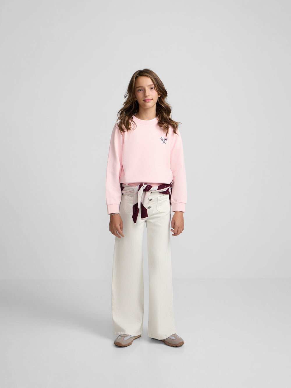 Pantalon girl bolsillos trenza hielo