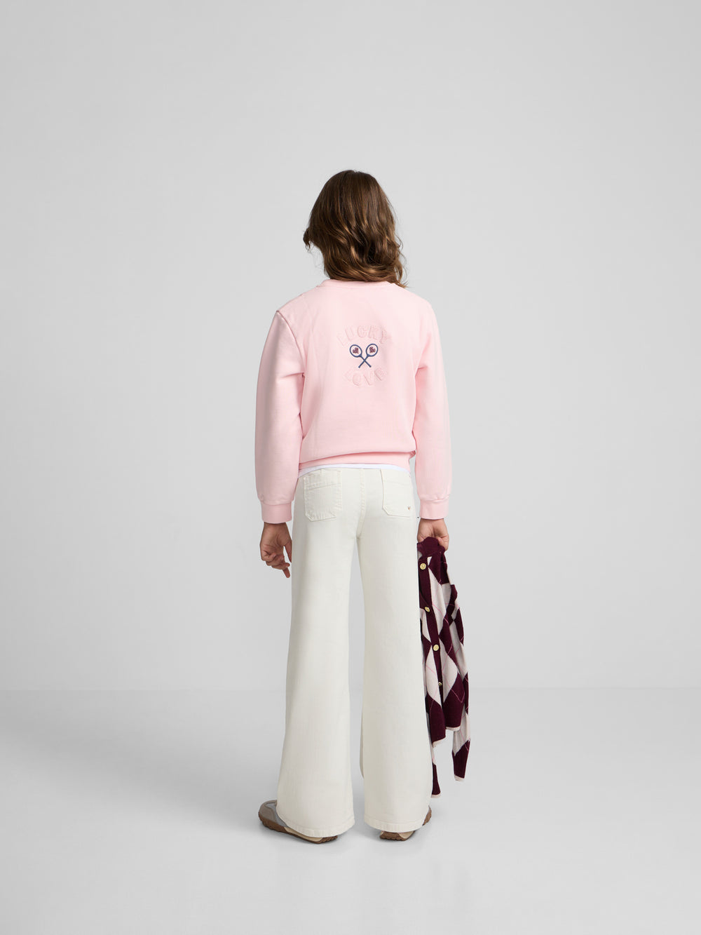 Pantalon girl bolsillos trenza hielo