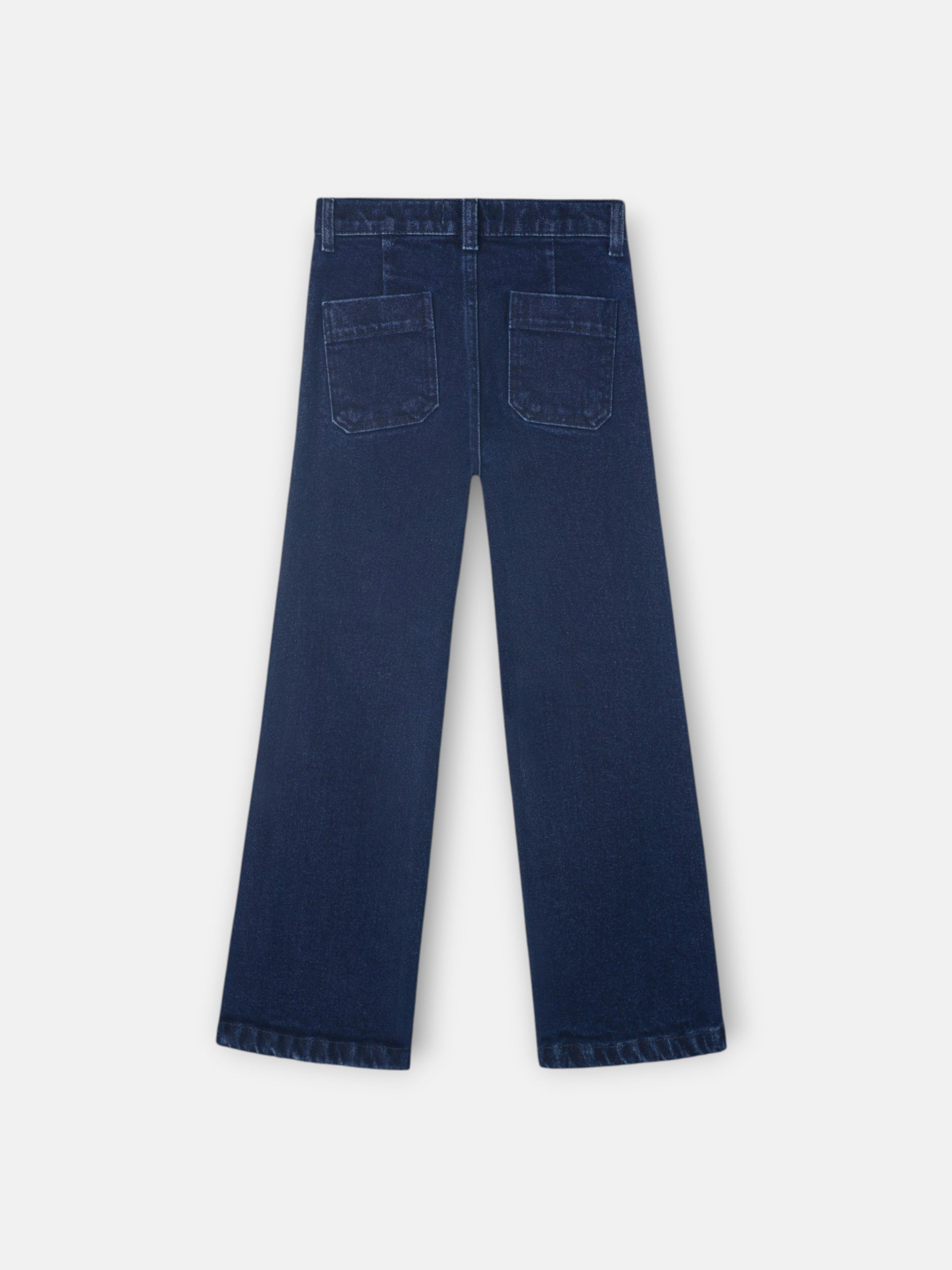 Pantalon girl bolsillo trenza denim oscuro