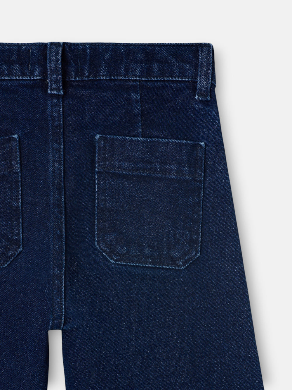 Pantalon girl bolsillo trenza denim oscuro
