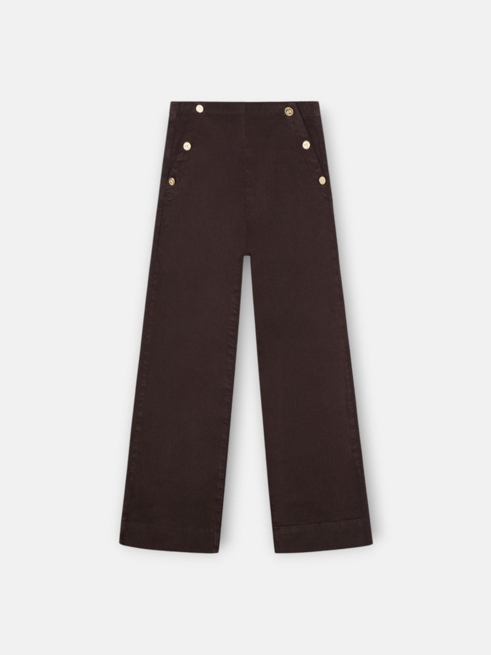 Pantalon girl marinero marron