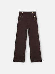 Pantalon girl marinero marron