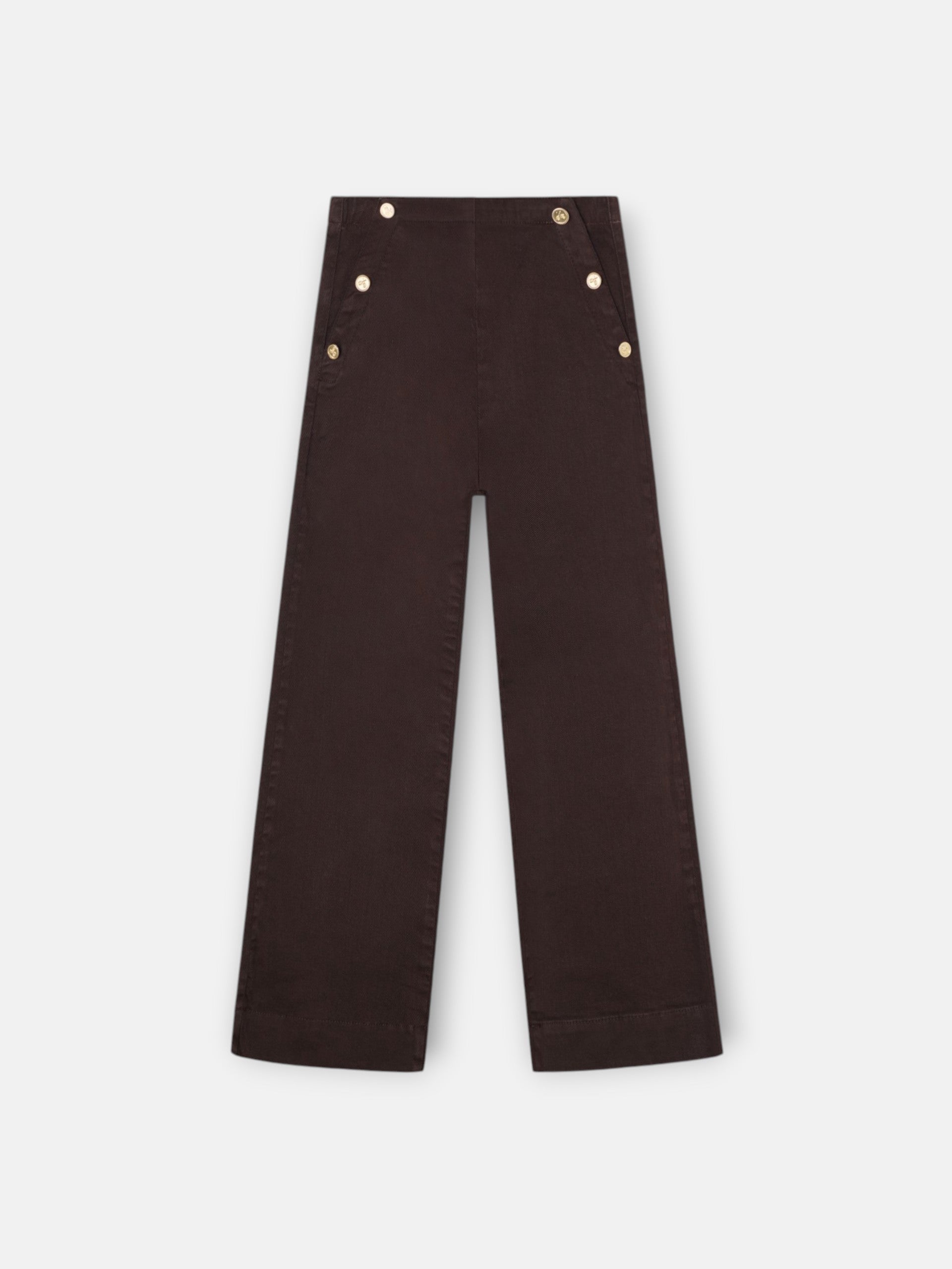 Pantalon girl marinero marron