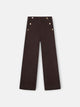 Pantalon girl marinero marron