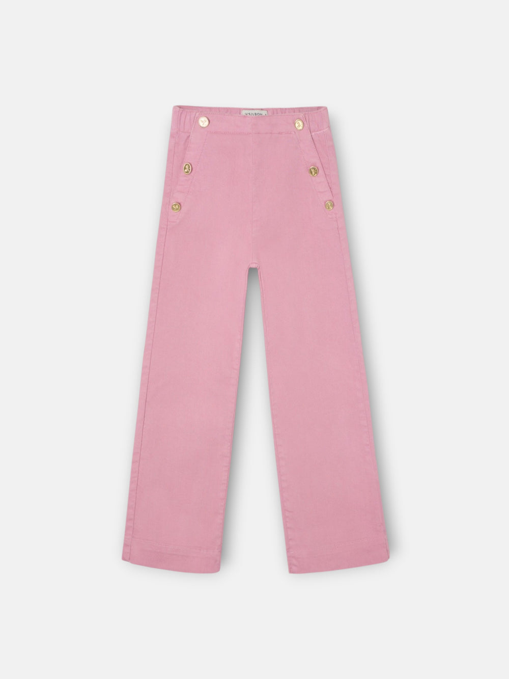Calças de menina marinheiro rosa escuro