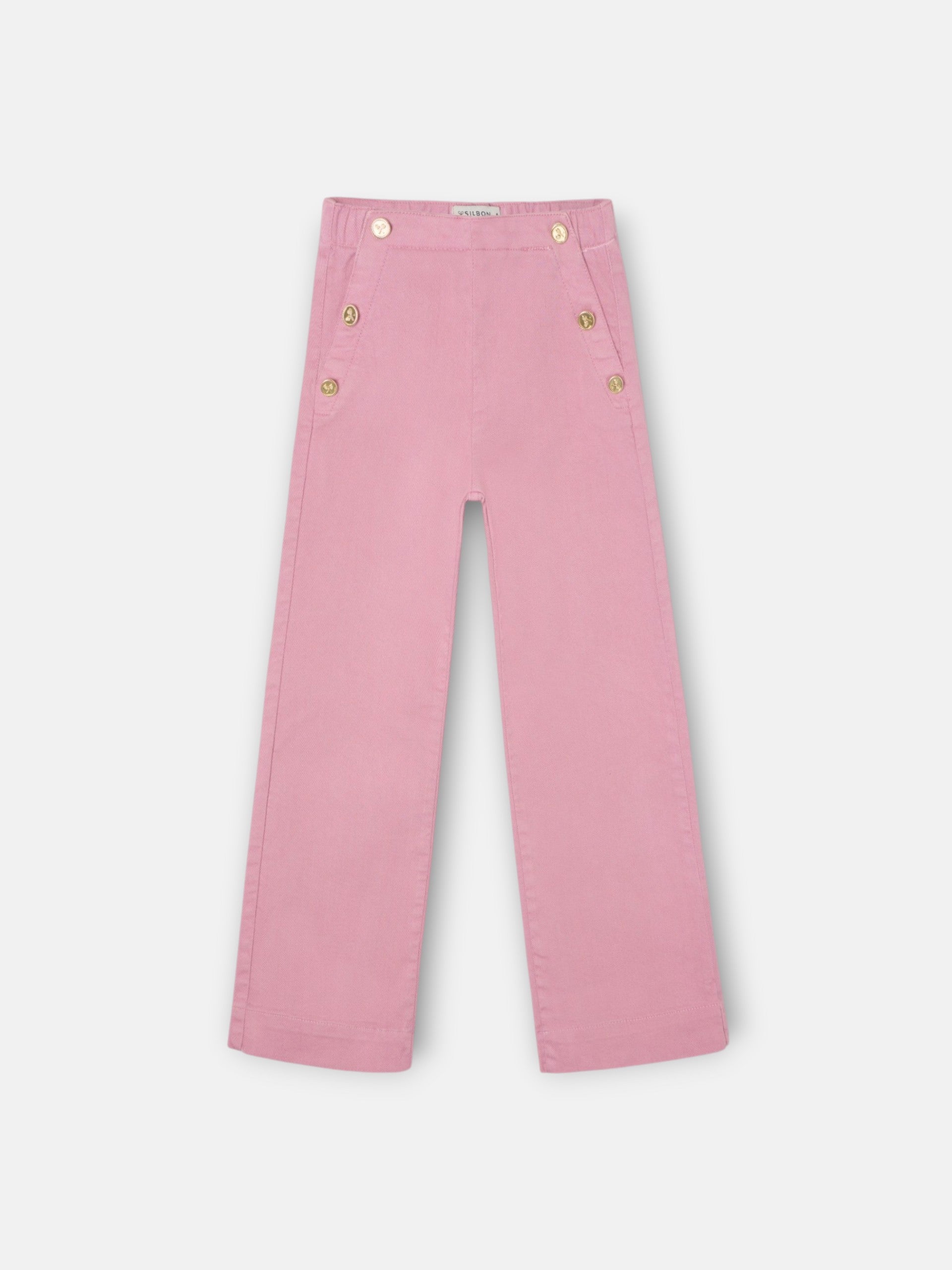 Pantalon girl marinero rosa oscuro