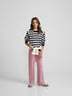 Pantalon fille marinier rose foncé