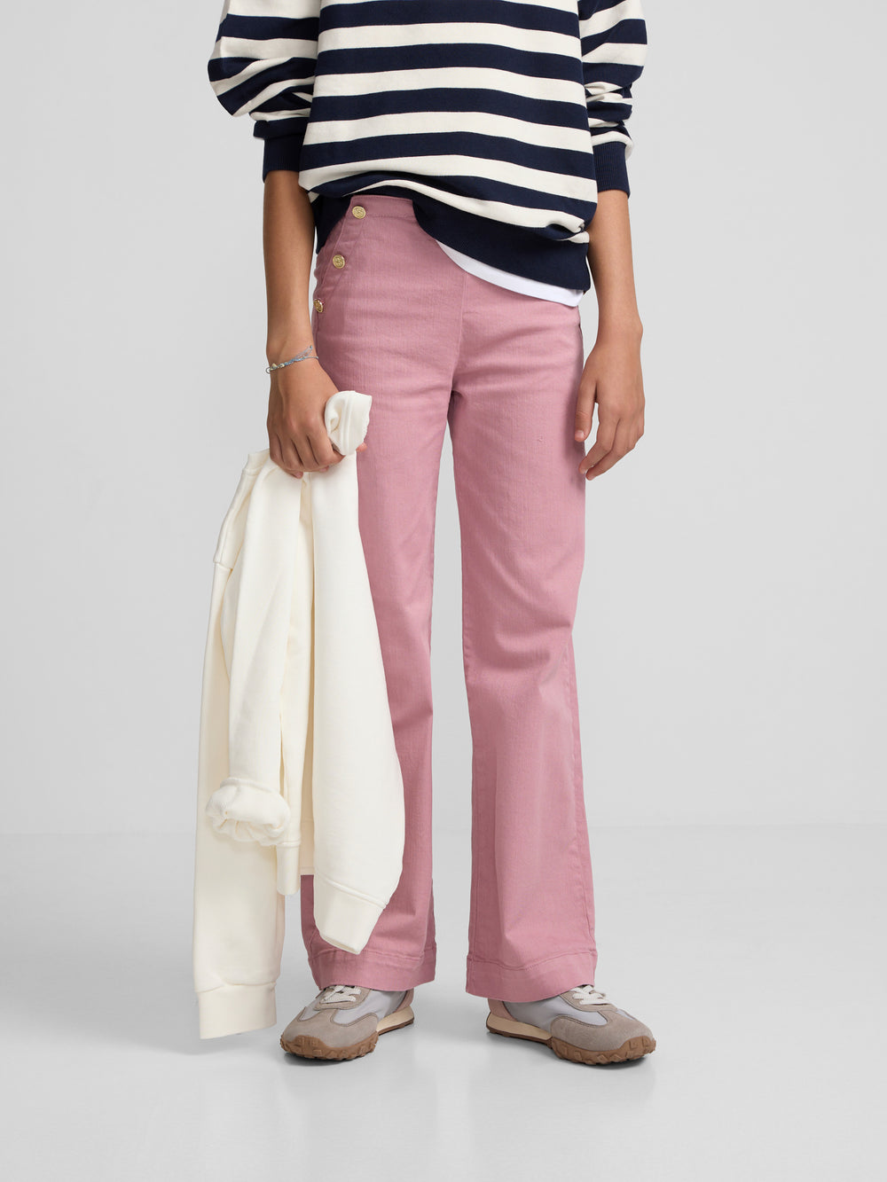 Pantalon girl marinero rosa oscuro