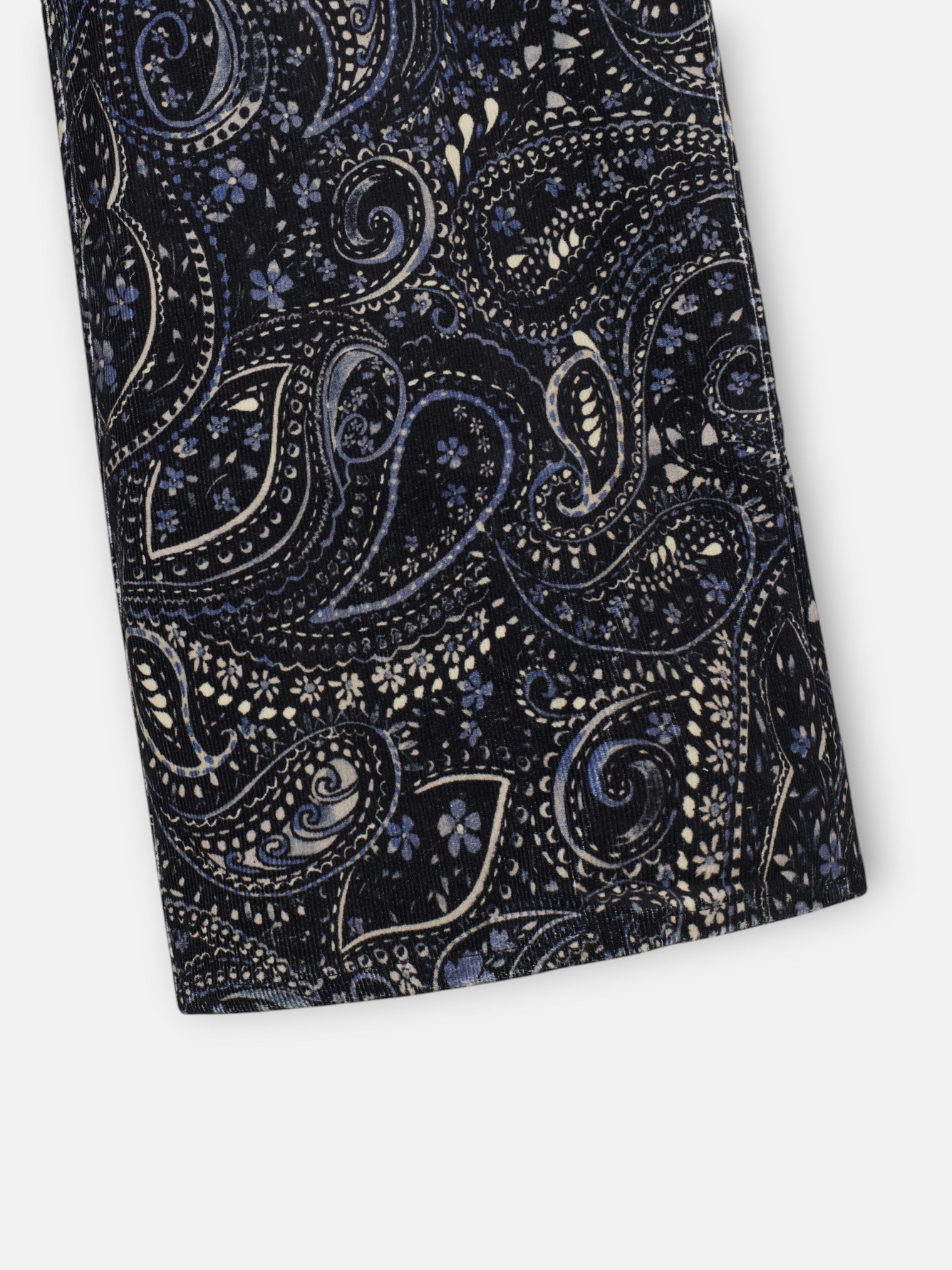 Salopette fille micropana imprimé paisley bleu