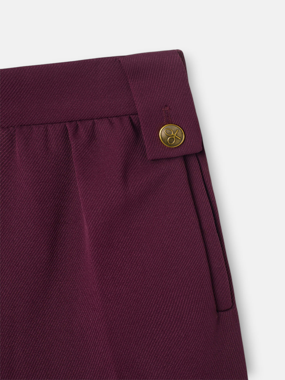 Girl's culotte trousers in aubergine