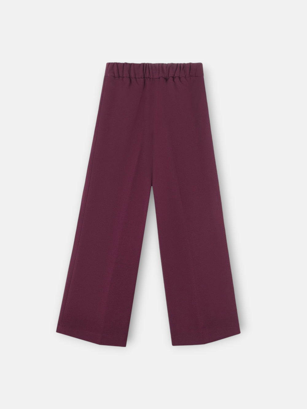Girl's culotte trousers in aubergine