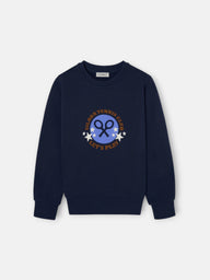 Sweat-shirt fille tennis club bleu marine