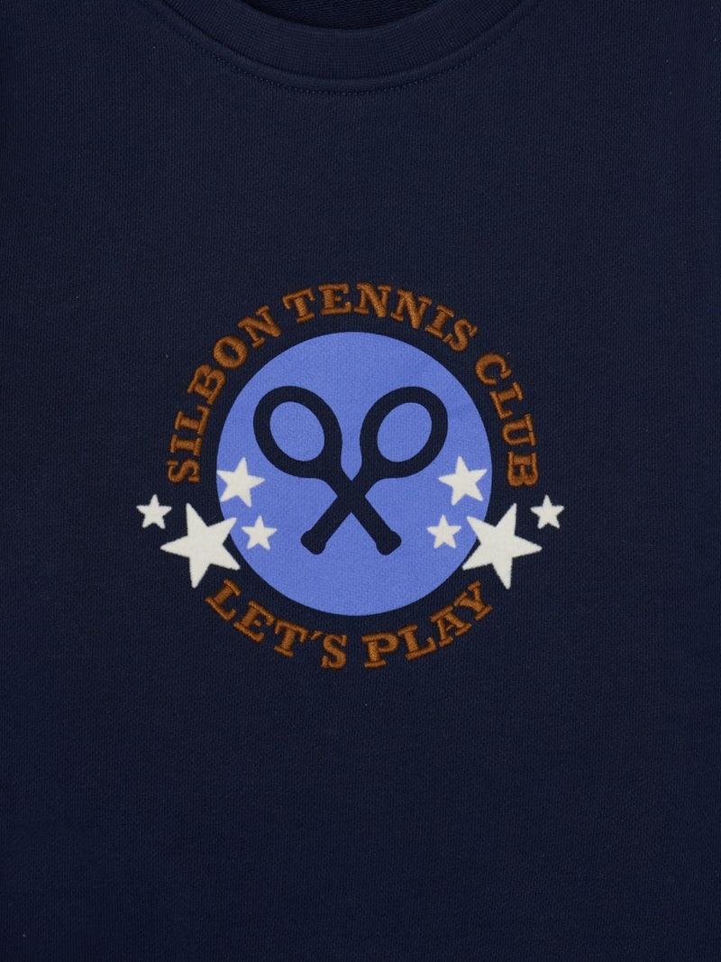 Sweatshirt girl tennis club azul marinho