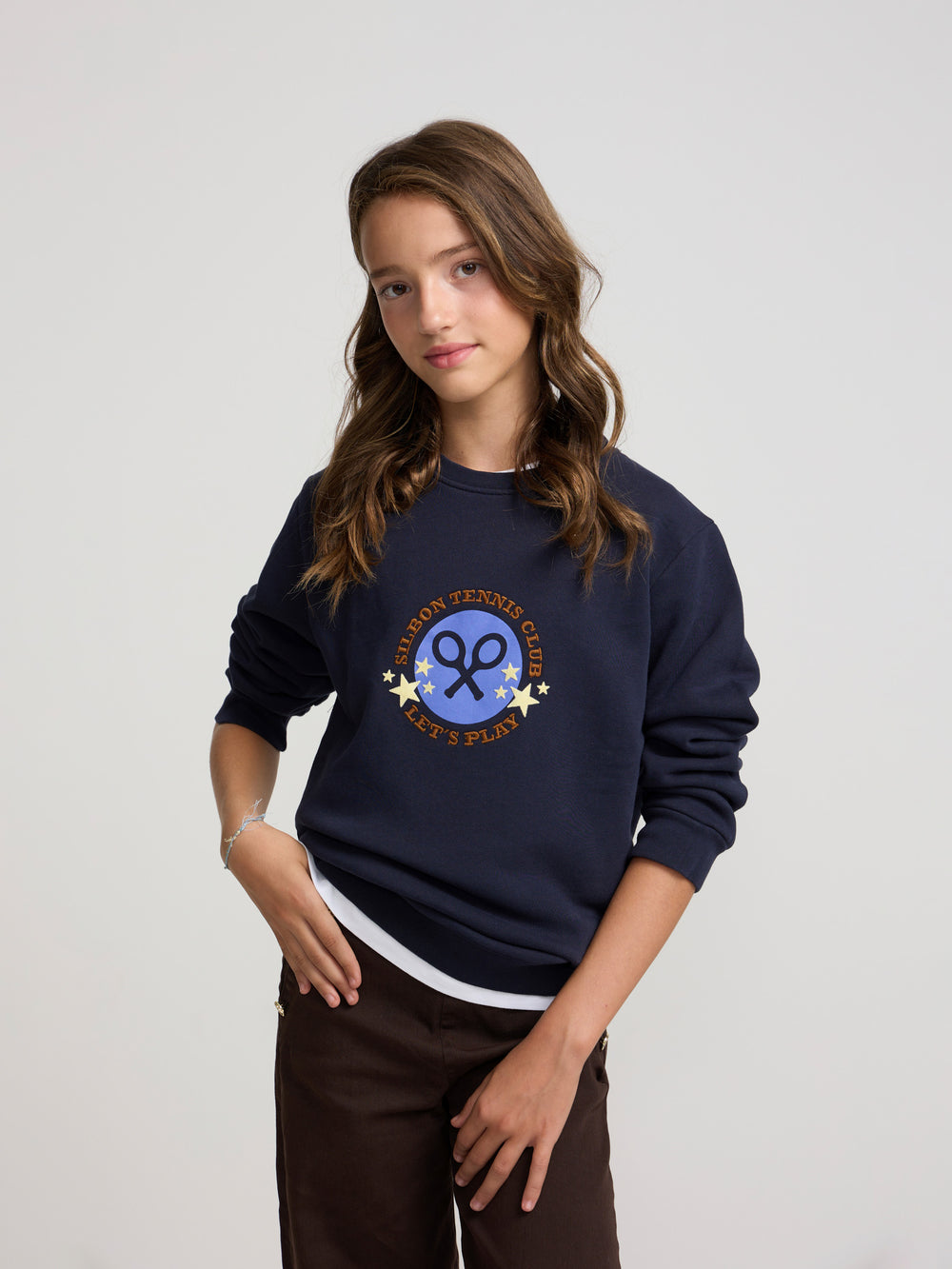 Sudadera girl tennis club azul marino