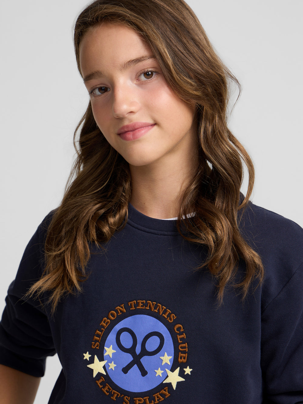 Sudadera girl tennis club azul marino