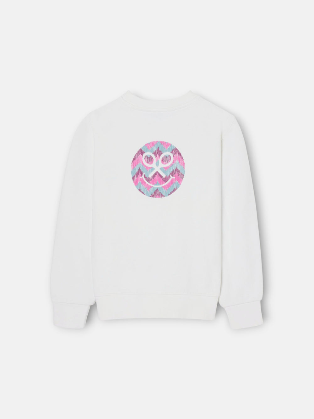 Sweatshirt girl silbon smile cru
