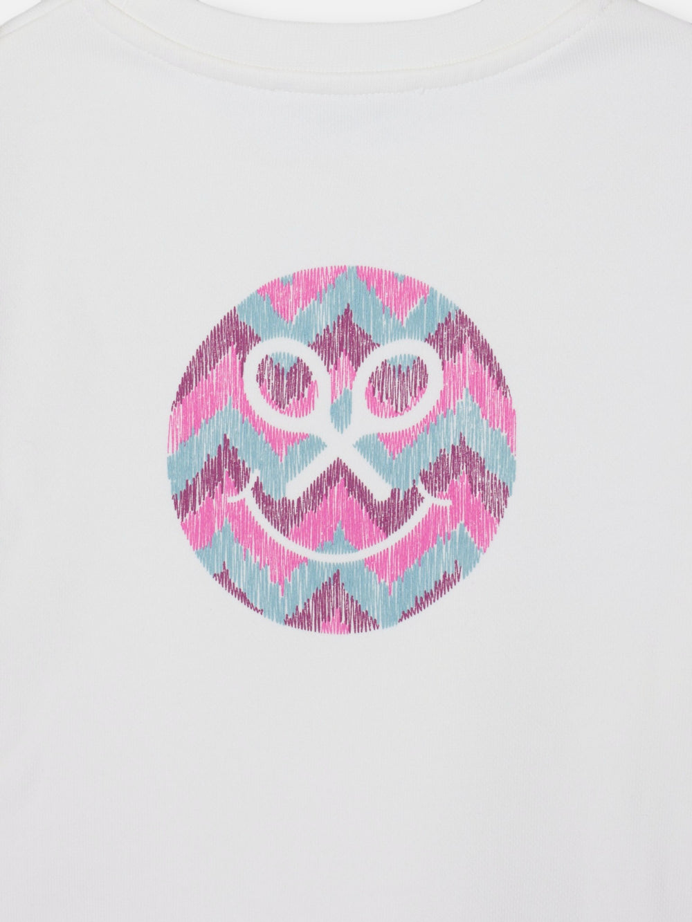 Sweatshirt girl silbon smile cru