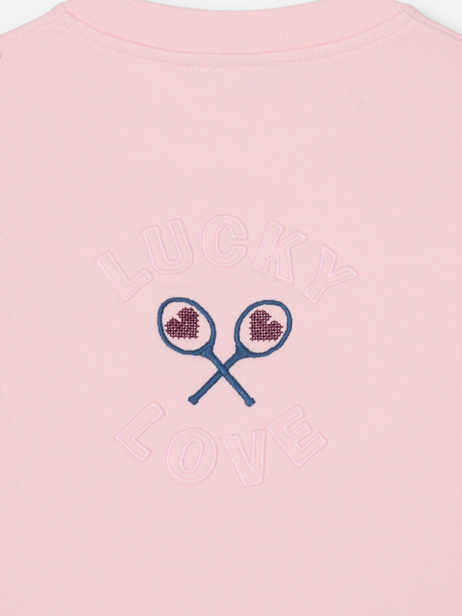 Sudadera girl lucky love rosa