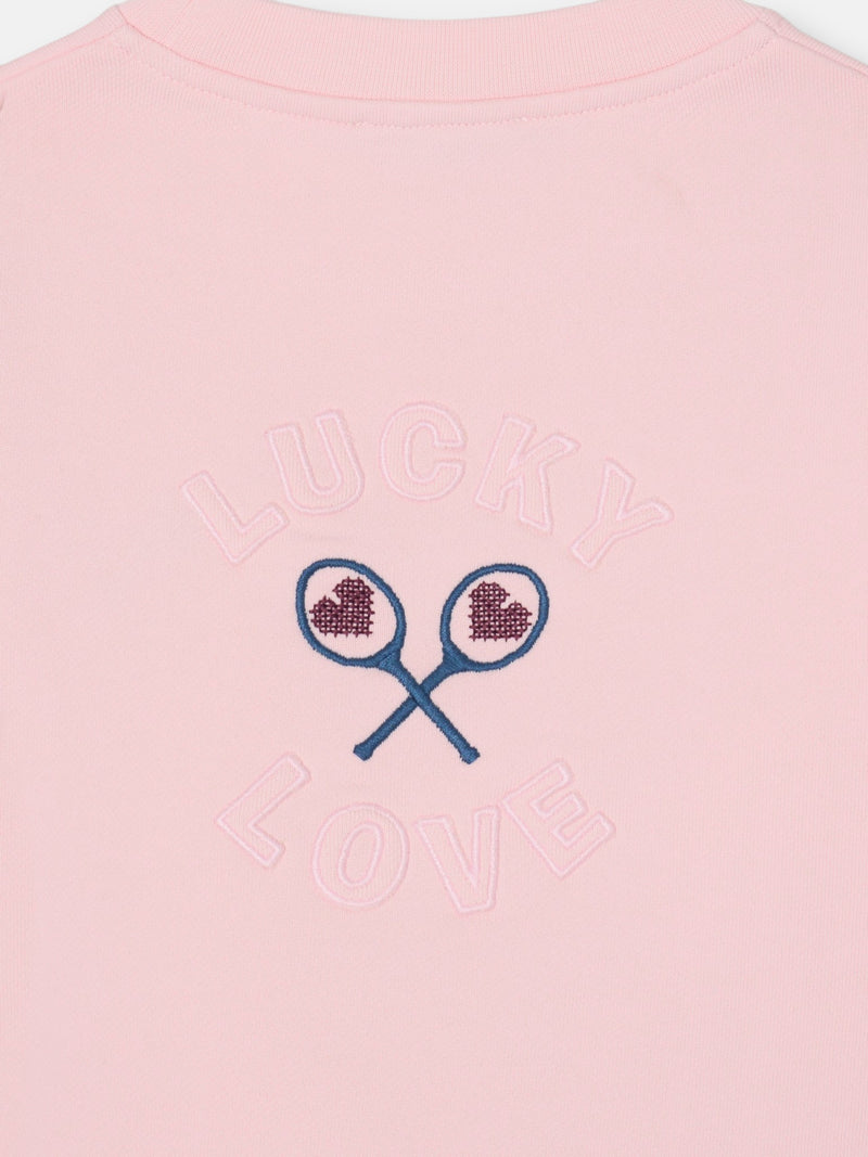 Sudadera girl lucky love rosa
