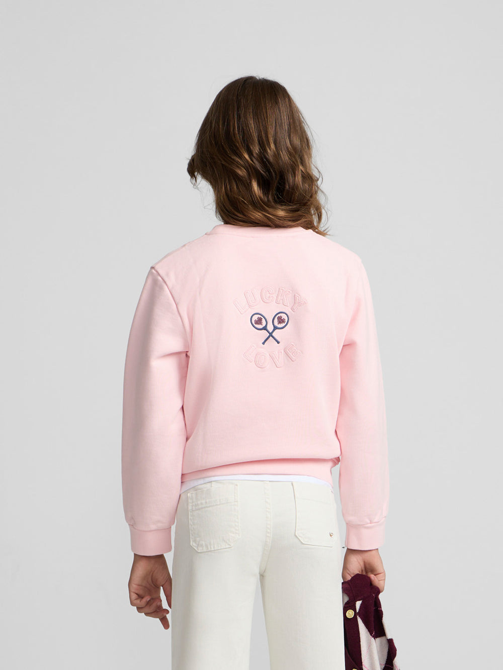 Sudadera girl lucky love rosa
